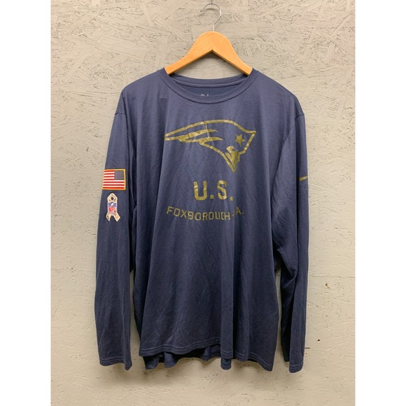 New England Patriot Shirt Men XXL Nike DriFit Boston Salute Service‎ USA - Picture 1 of 10